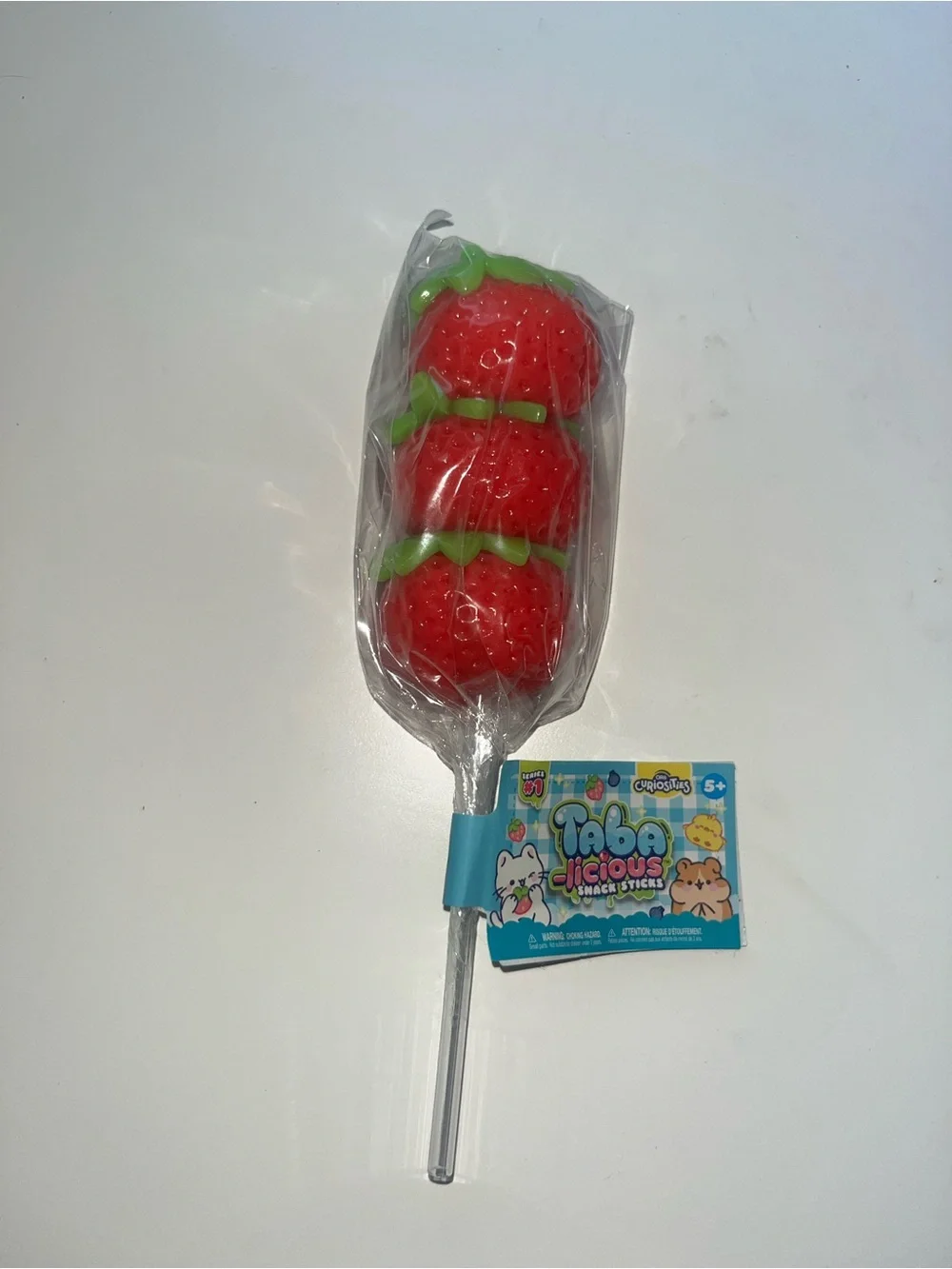 Red Strawberry Snack Stick Plush Toy